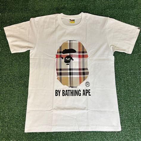 t shirt bape burberry|bape hoodies stockx.